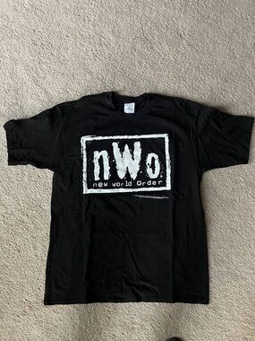 Vintage 1996 Black NWO New World Order - Broken Bones Rule - WCW Tee